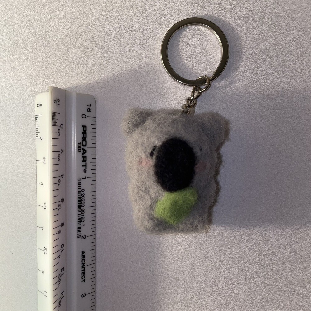 Koala Fuzzy Crochet Keychain