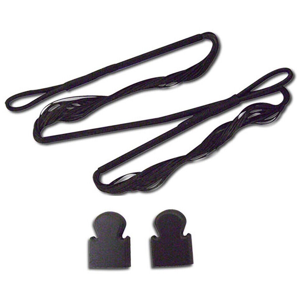 (Pack of 2) 180Lb Crossbow Replacement 29" String ( 2 String & 4 End Caps)