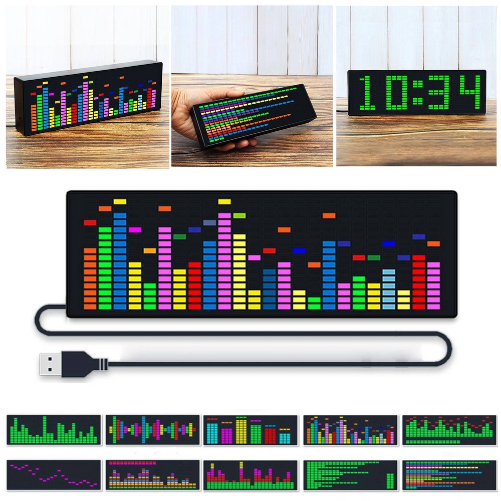 Music Spectrum Analyzer Stereo VU Meter Indicator LED Level Display Amplifier
