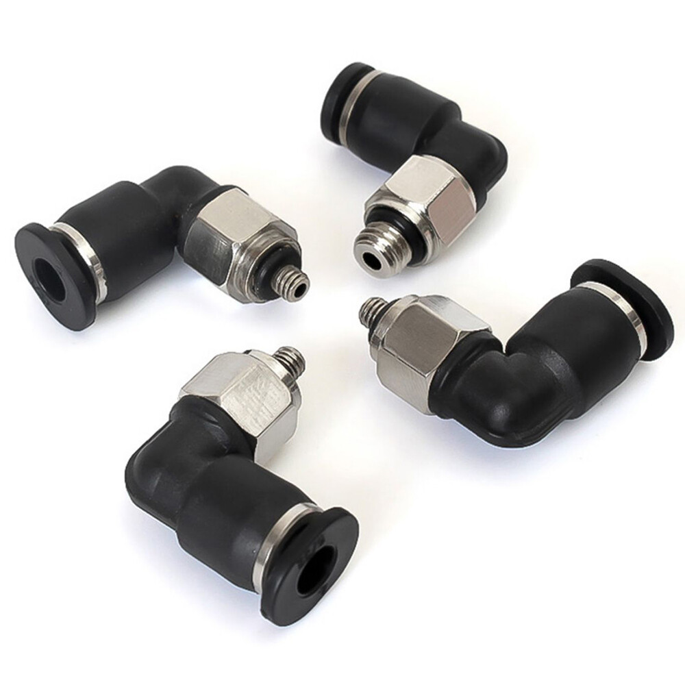 3mm 5mm 6mm 9.7mm Pneumatic Tube 90° Elbow Male Swivel Push To Connect Fitting