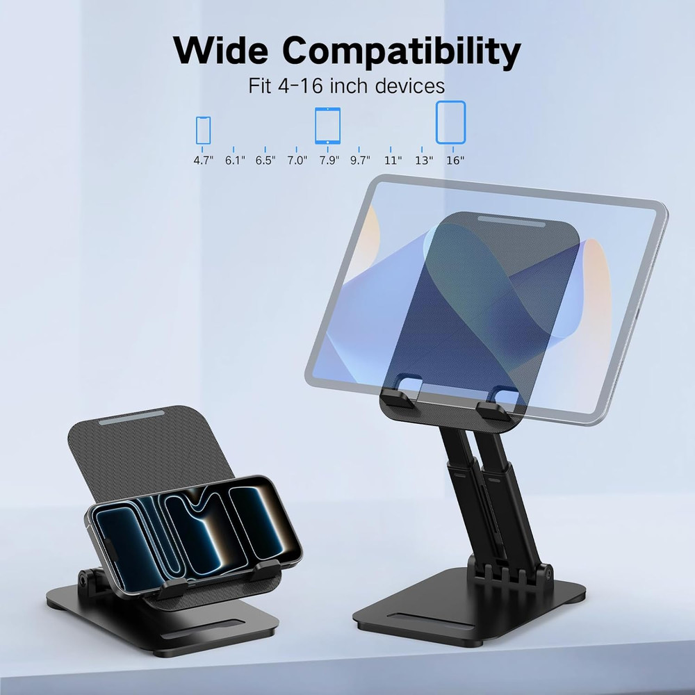 Adjustable Tablet Stand Foldable Desk Holder iPad Kindle Switch 4-16 Inch