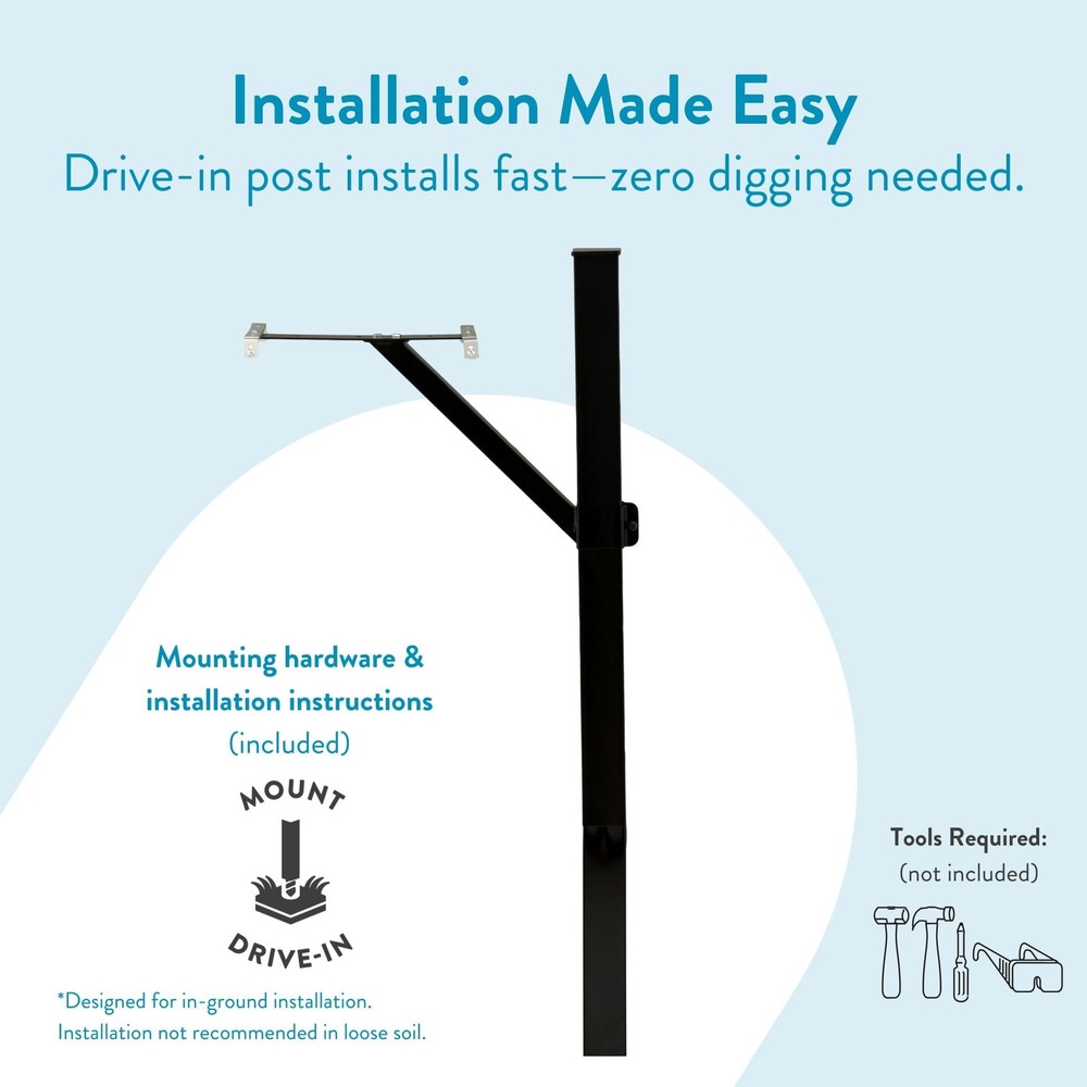 Architectural Mailboxes Drive-in Galvanized Steel Post Kit - Easy Install!
