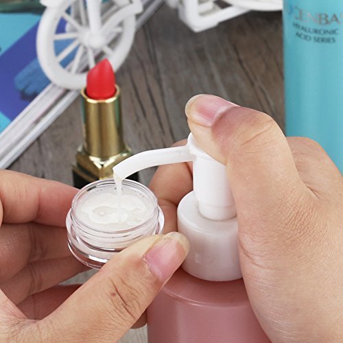 100 Pieces 3g Empty Clear Plastic Sample Containers with Lids Cosmetic Pot