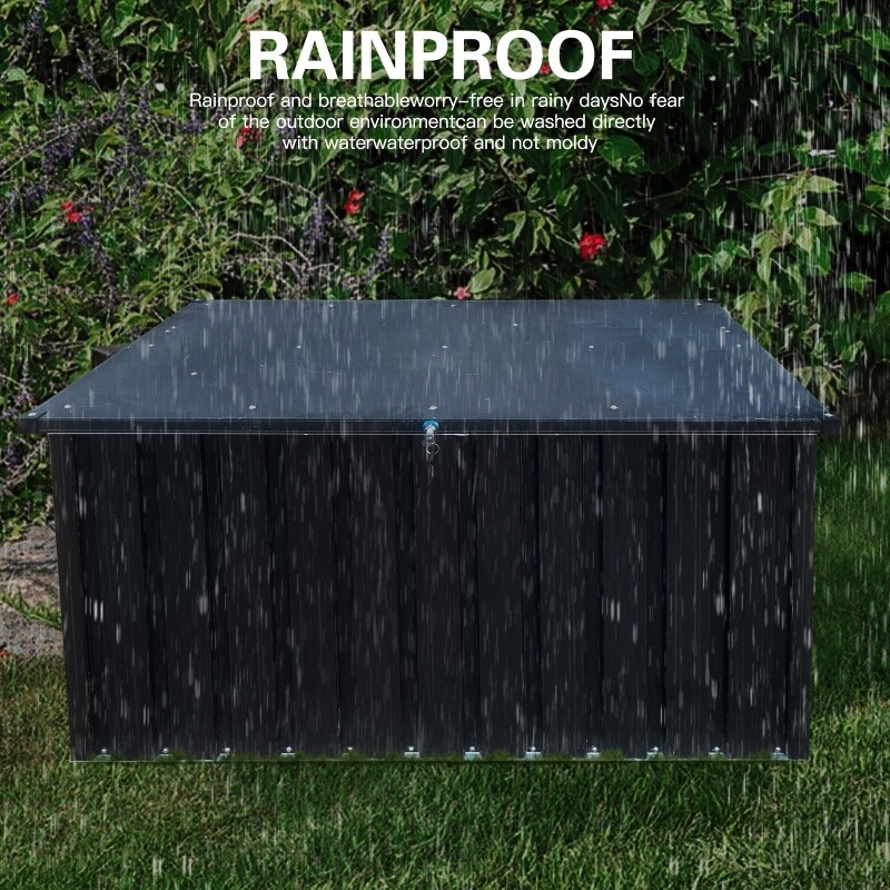 Outdoor Storage Box Metal Multi-functional Deck Container Waterproof 161 Gallon