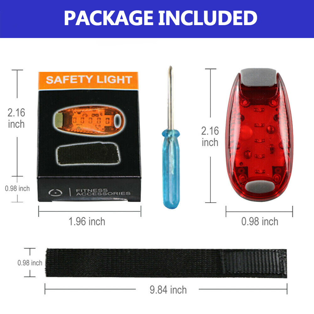 1-8PCS LED Night Safety Light Clip On Strobe Running Lights For Cycling Warning