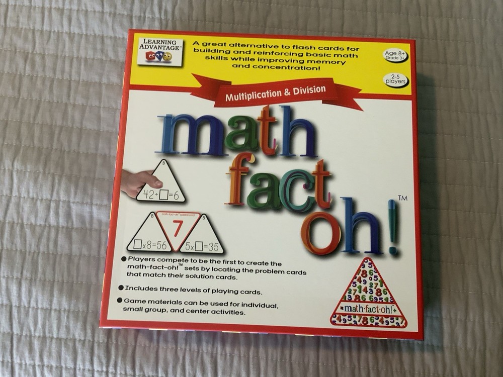 Math Fact Oh! Game by LEARNING ADVANTAGE Multiplication & Division for Ages 8+