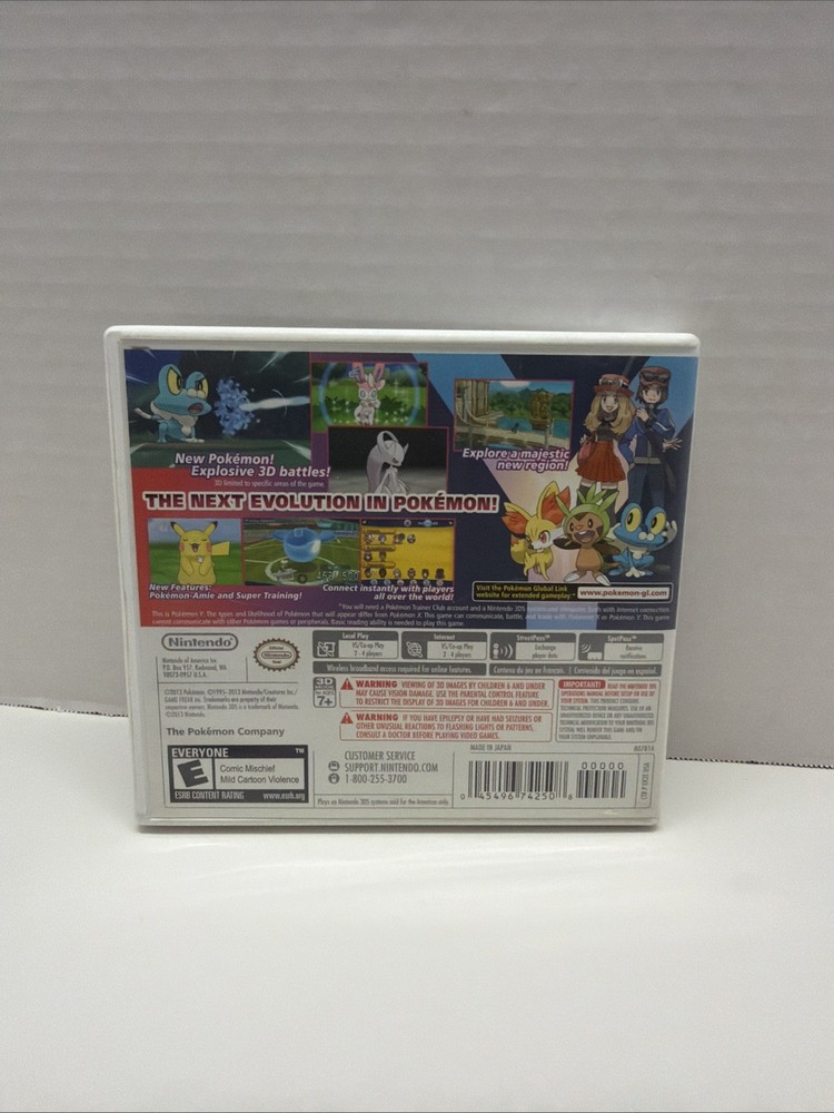 Pokemon Y Version Nintendo 3DS Authentic Case ONLY - NO GAME