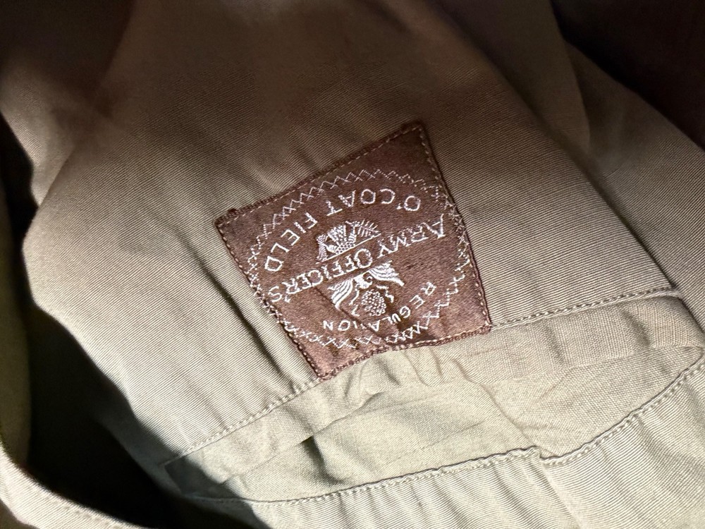 ORIGINAL WWII US ARMY OFFICER WINTER COAT JACKET W/ LINER-SIZE LARGE