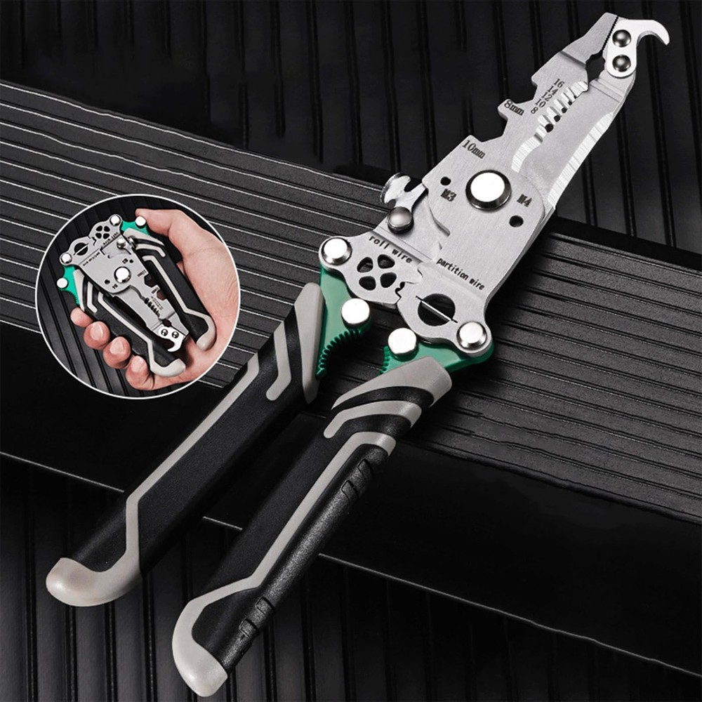 18 in 1 Wire Stripper, Multifunctional Foldable Professional 1pcs