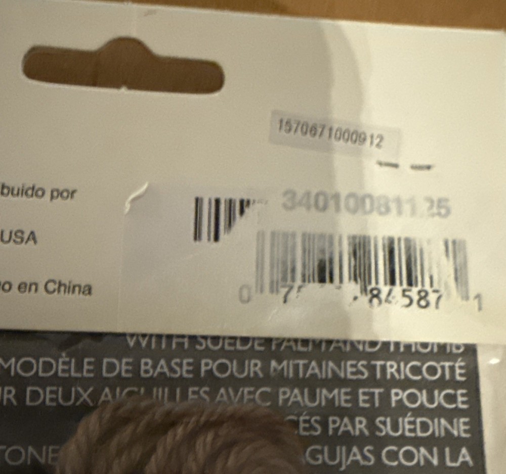 Boye Crafts Kit Suede Mitten Palms Size Medium