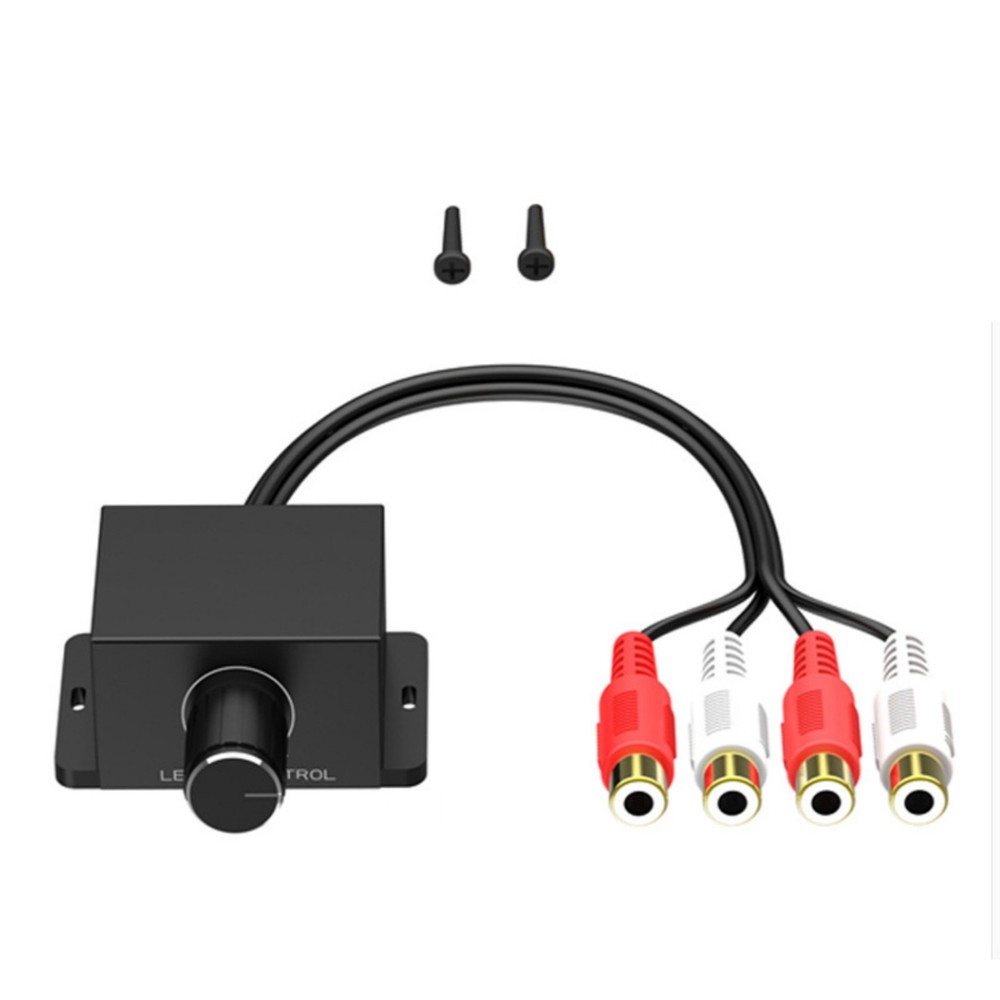 Amplifier Level Controller RCA Bass Knob Remote Volume Control for Car Audio