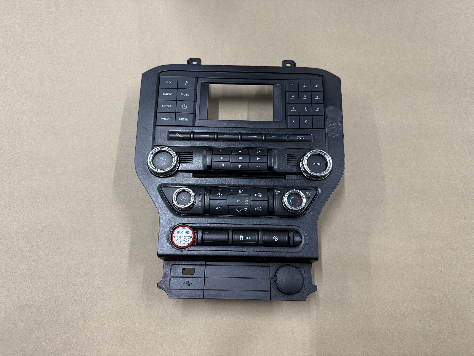 2015-2017 Ford Mustang GT Face Plate Radio Trim Piece - OEM