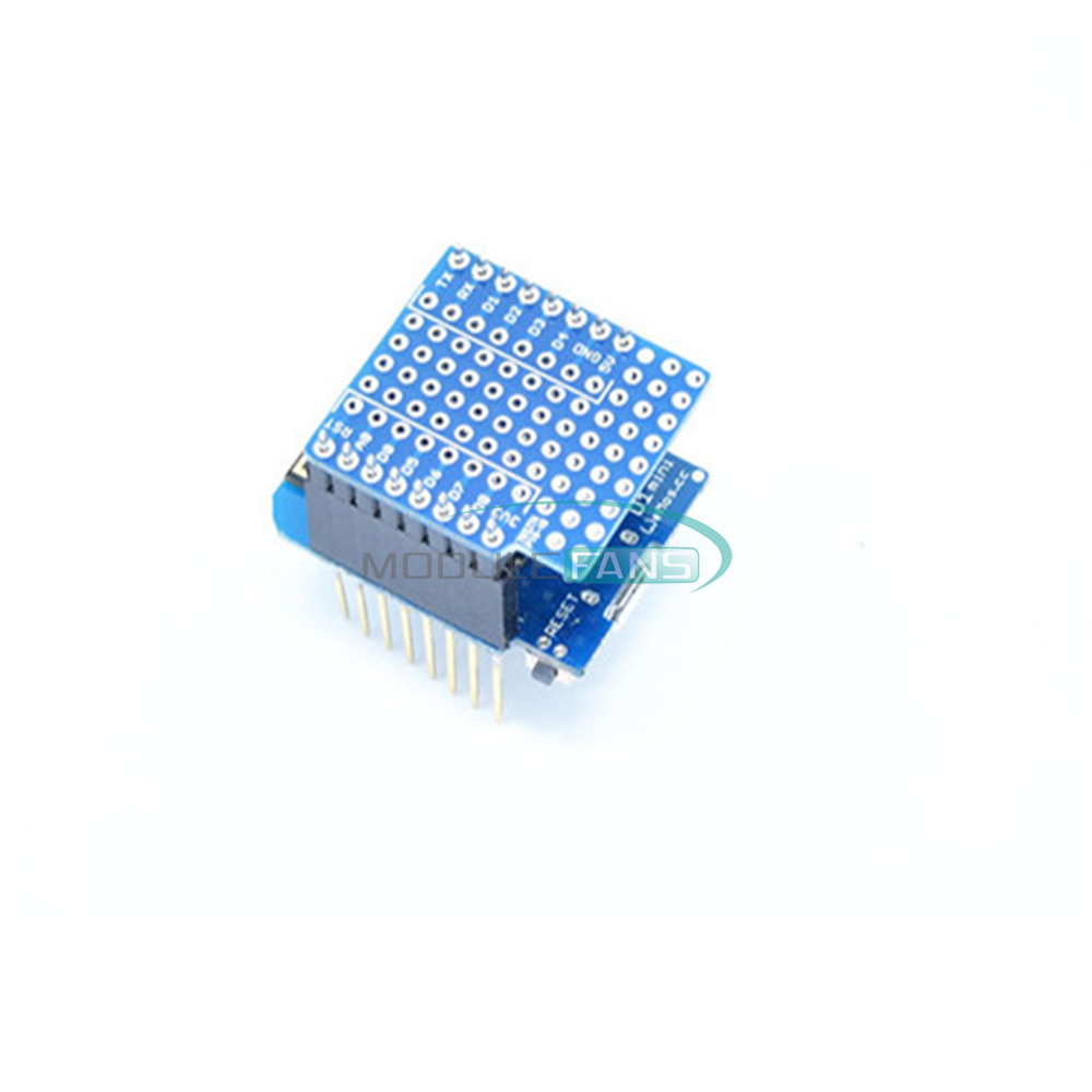 WeMos D1 Mini Double Sided Proto Shield perf Board For Arduino