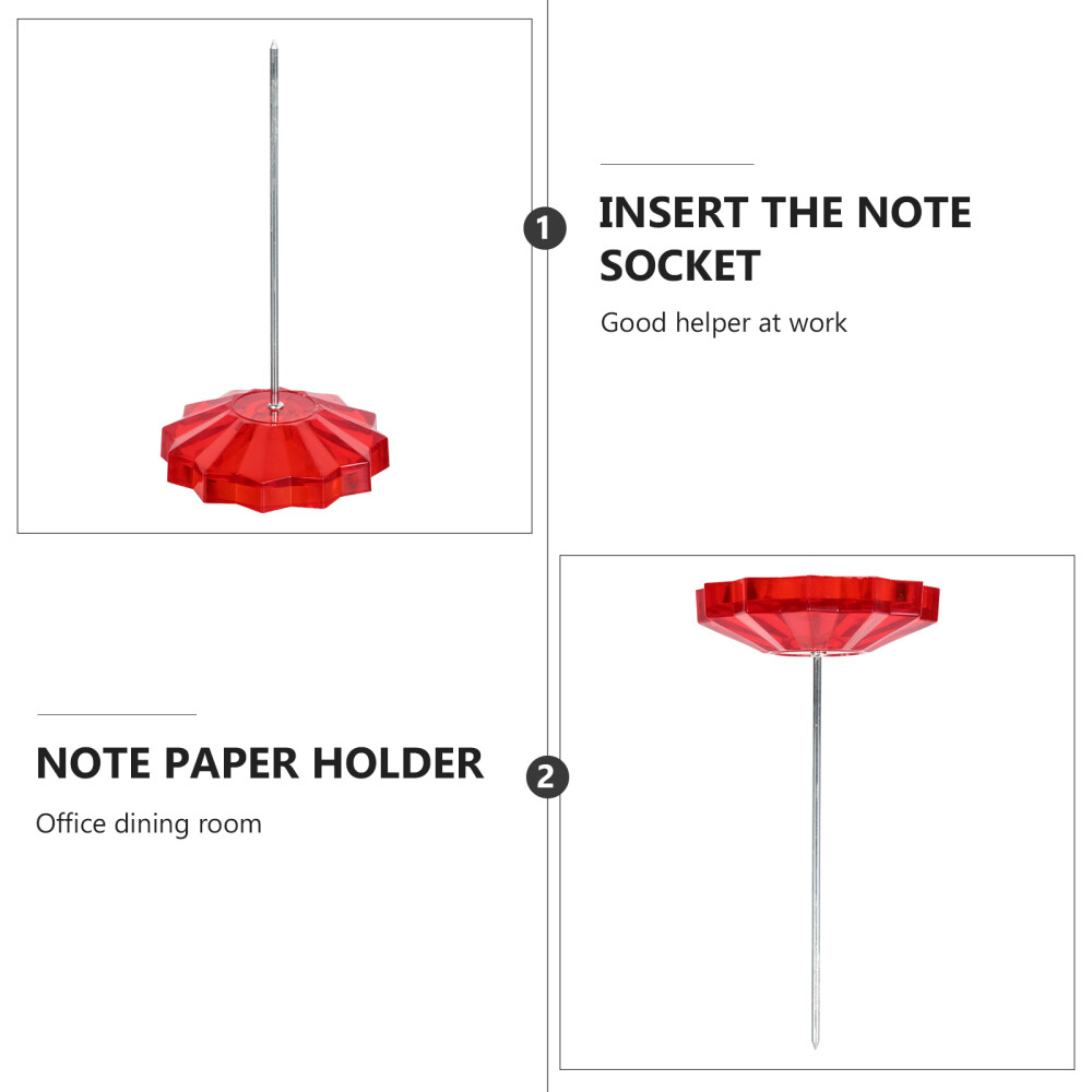 2PCS Message Memo Note Holder Spike Subpoena Fork Bill Desktop Stand Socket New