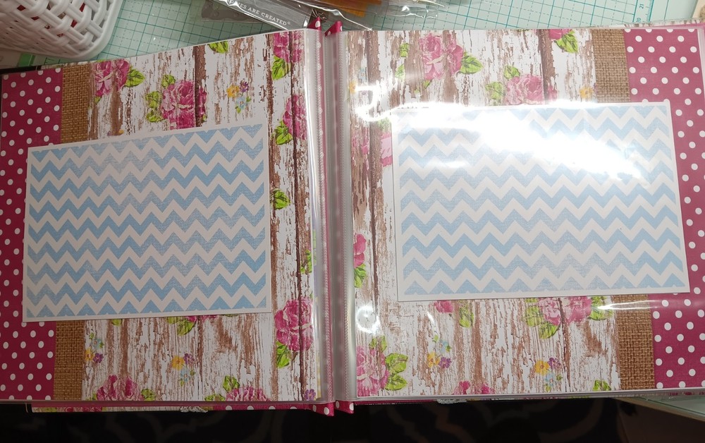 Pre made Paper Studio 8x8 scrapbook plus embellishments