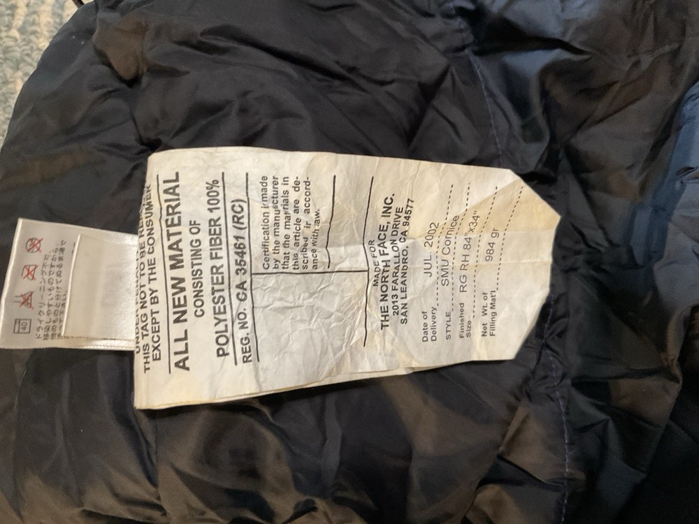 North Face Cornice Polar guard Mummy Sleeping Bag