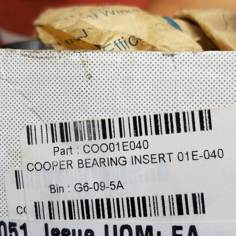 Cooper 01E-040 Split Roller Bearing Insert, 4" ID - NEW