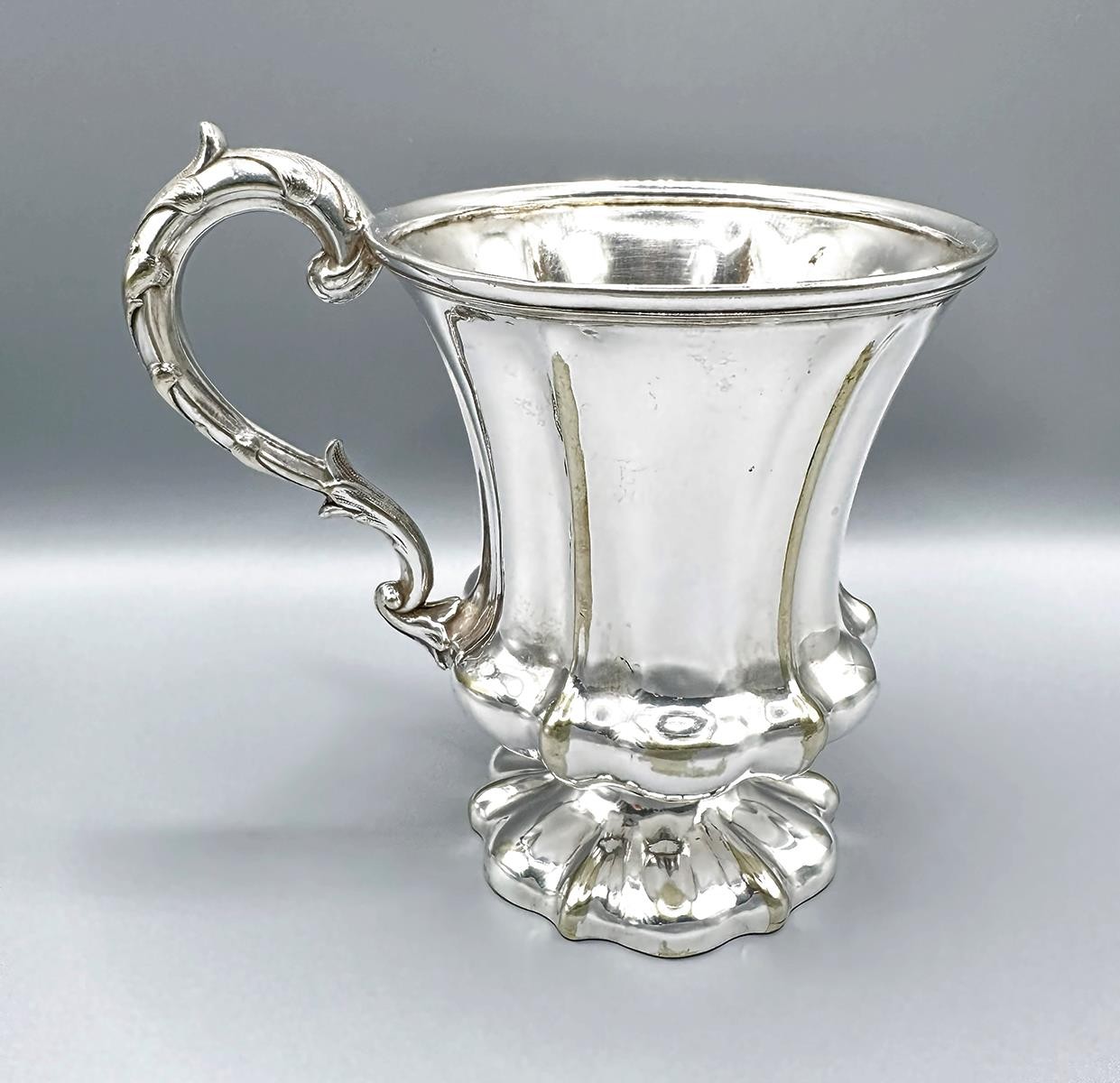 VICTORIAN CHRISTENING MUG SILVER PLATE ELKINGTON, MASON & CO 1854