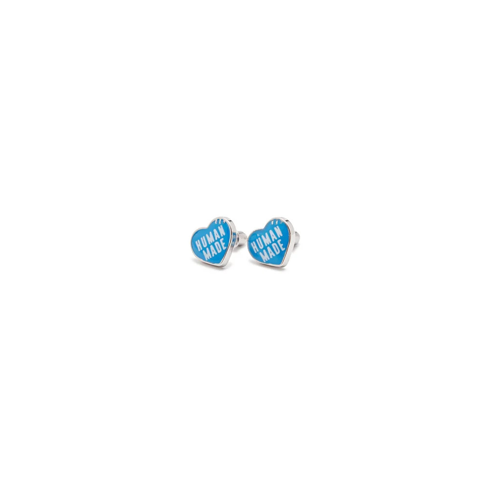 HUMAN MADE Heart Earrings Blue HM29GD156