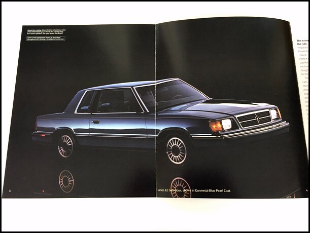 1986 Dodge Aries K 18-page Original Car Sales Brochure Catalog