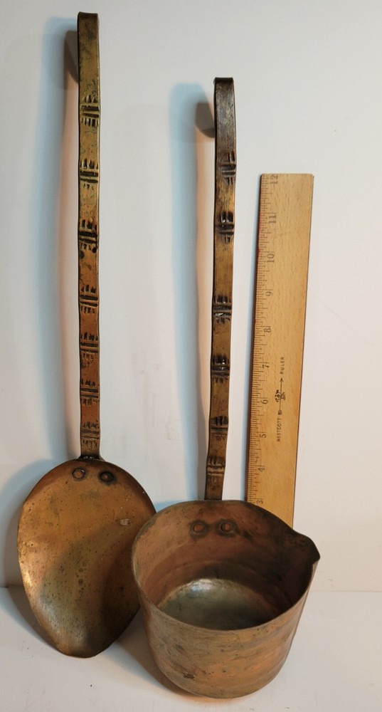 Copper Spoon & Dipper/Ladle with Long Handles