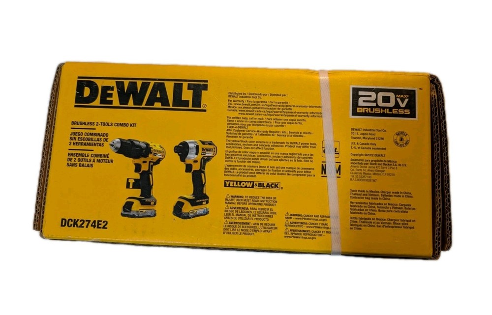 DeWalt DCK274E2 20v Brushless 2-Tool Combo Kit w/ 2 Power Stacks
