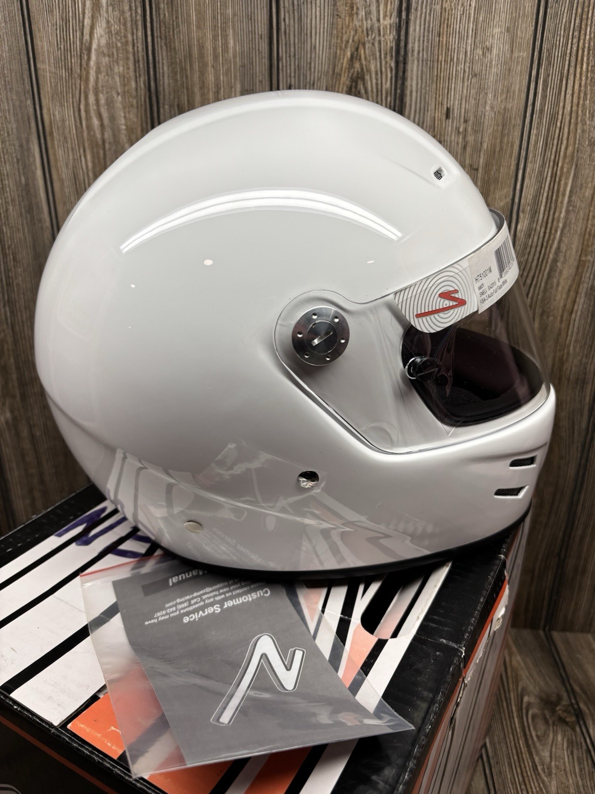 New Zamp FSA-3 Helmet H751001M White Snell SA2015 Medium