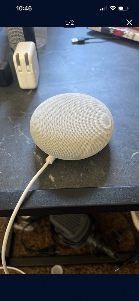 Google Nest Mini Smart Speaker White Voice Control Wi-Fi Google Assistant