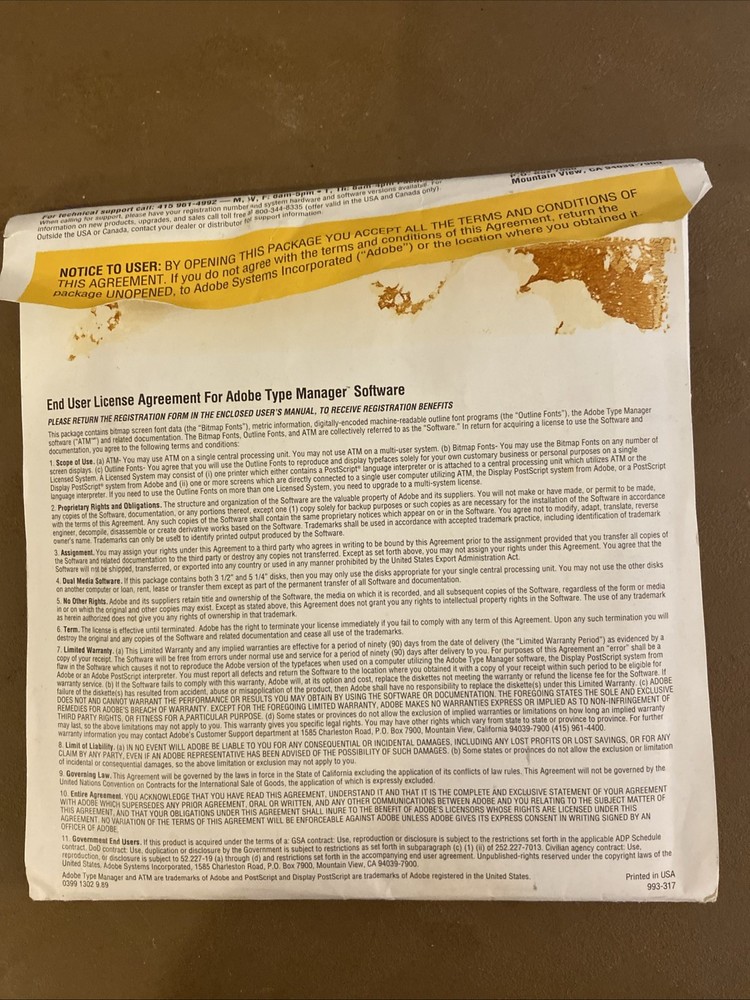 Adobe Type Manager for Windows Media 1990