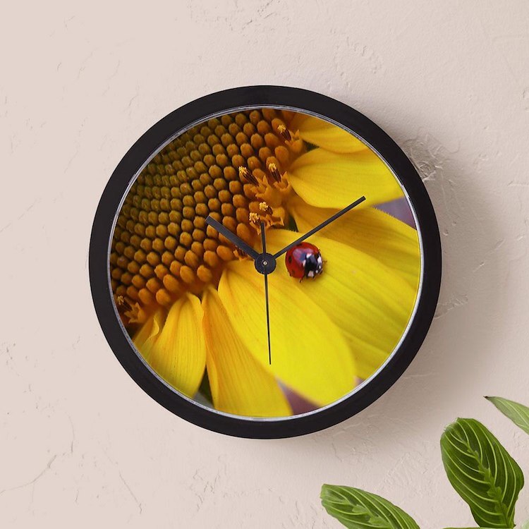 CafePress Mousepad Ladybug 10" Wall Clock (1053742967)