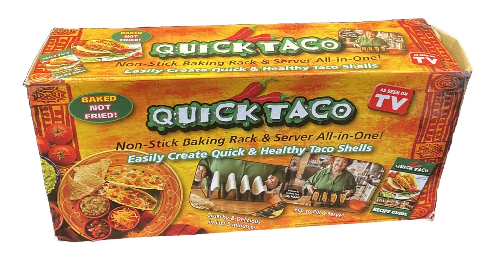 Quick Taco Non-Stick Baking Rack Server All in One Cathy Mitchell