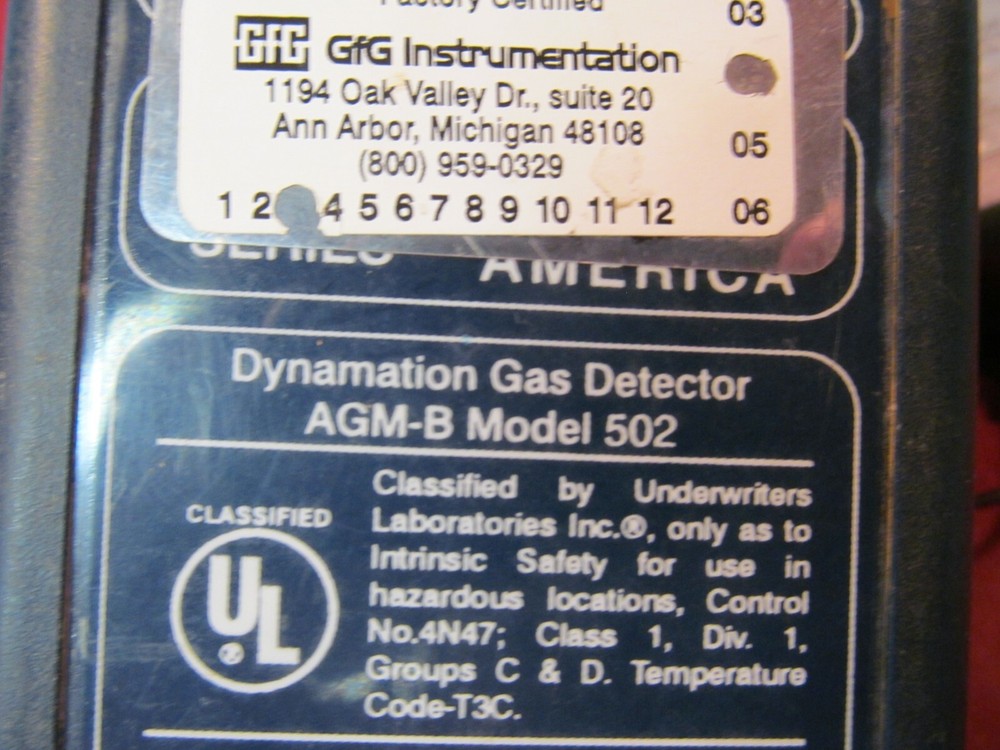 DYNAMATION AUTO CAL AGM-B 502 GAS DETECTOR