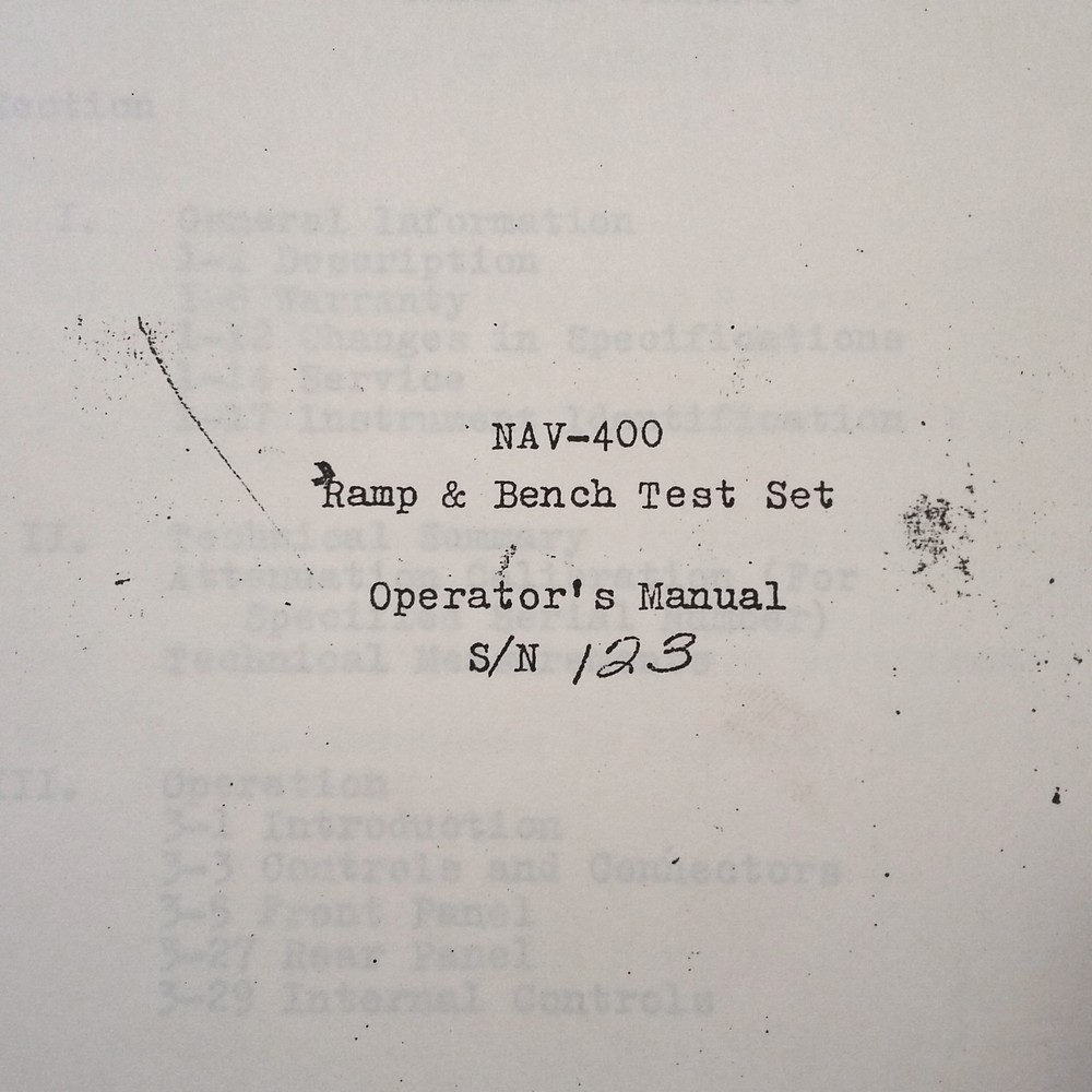 NAV 400 TestSet Operation Manual