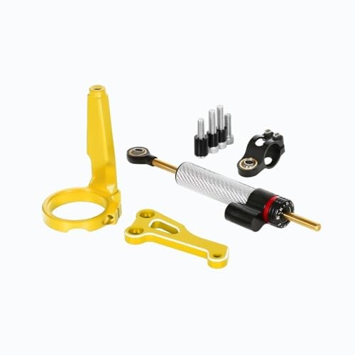 Monkey125 Steering Damper Stabilizer & Mounting Bracket Grip Compatible Gold