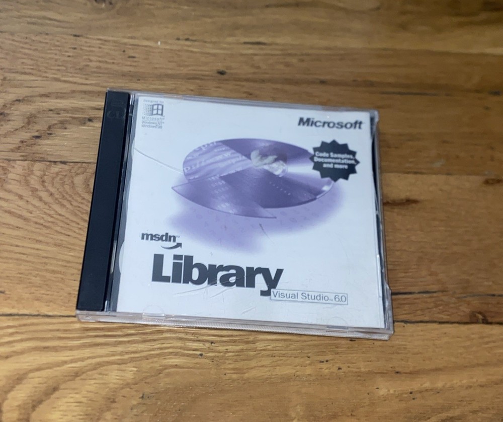 Microsoft MSDN Library Visual Studio  6.0 Two CD Set for Windows98 Windows NT
