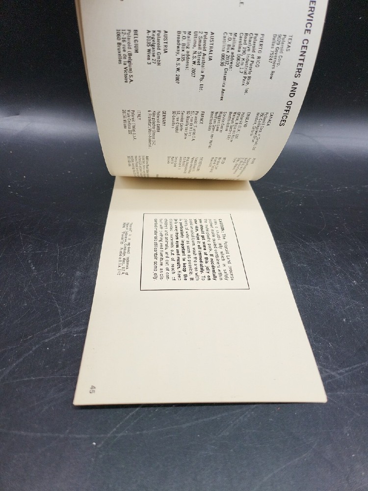 Vintage Polaroid M60 Camera Manual
