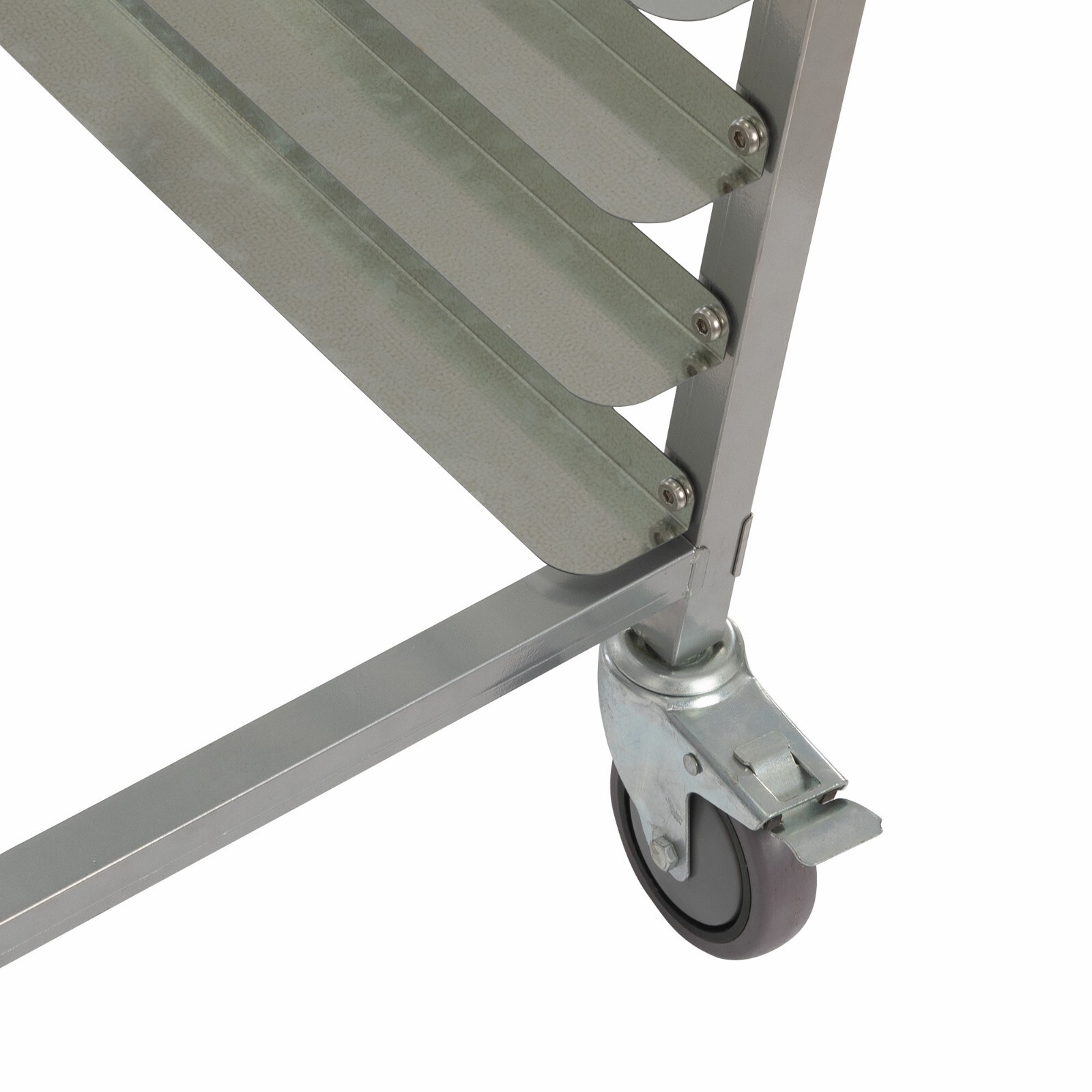 20-Tier Bun Rack Pan Bakery Galvanized Iron Pan Rack with 4 Wheels for Catering