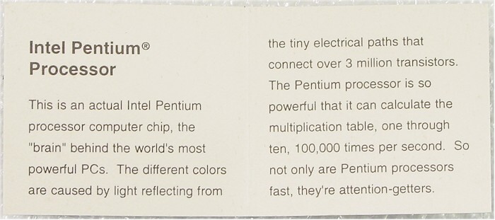 Vintage Intel Pentium Processor Chip Cuff Links Set (1994) - NOS!