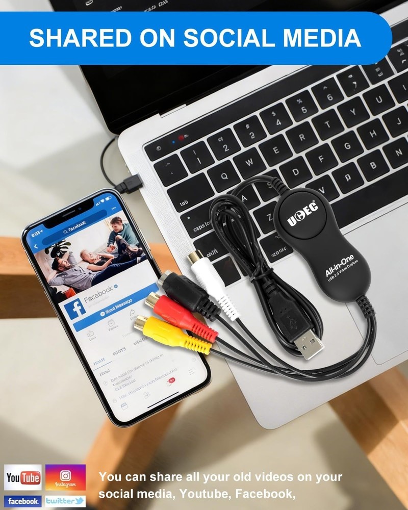 Effortless USB 2.0 Video Capture Card - VHS to Digital Conversion Made Simple