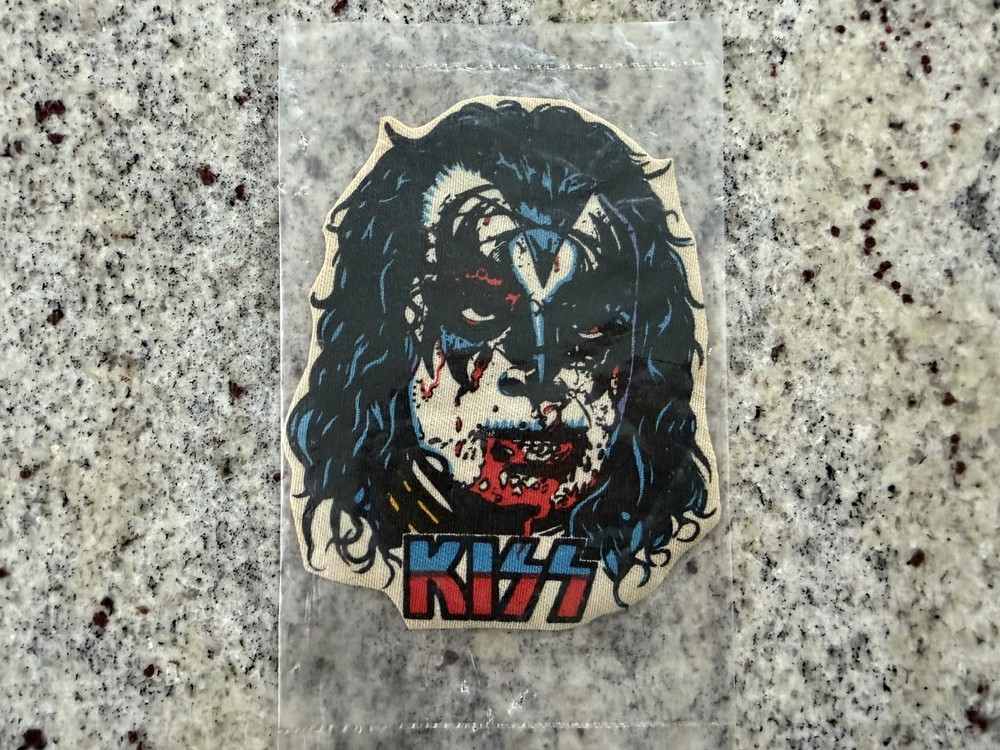 KISS 1980 SEALED GENE SIMMONS LARGE IRON ON PATCH MEXICO AUCOIN VINTAGE RARE!