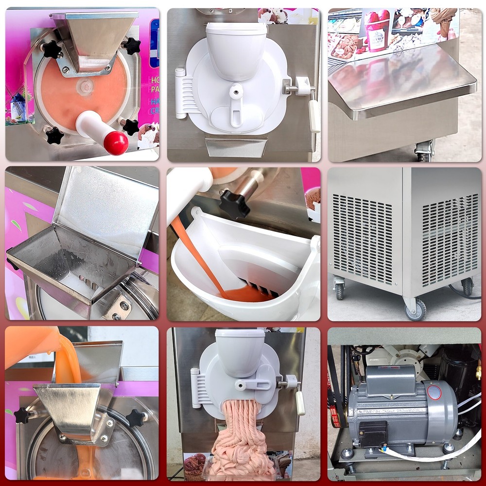 Kolice Commercial Gelato Hard Ice Cream Machine with Pasteurizer Function