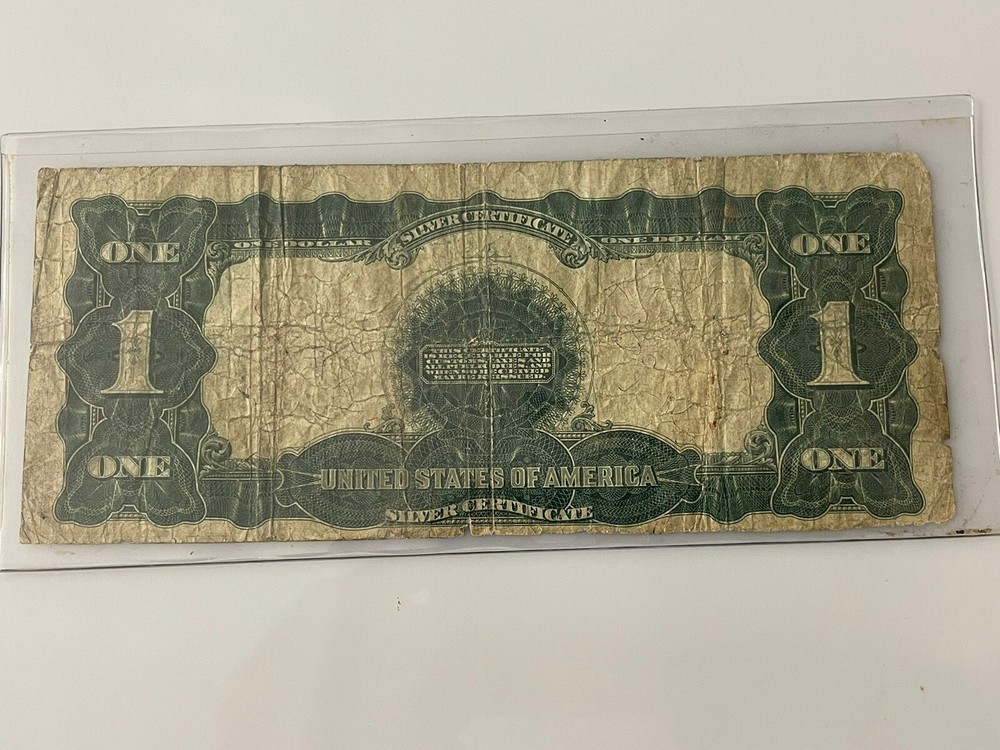 Large Bill 1899 Silver Certificate One Dollar Black Eagle
