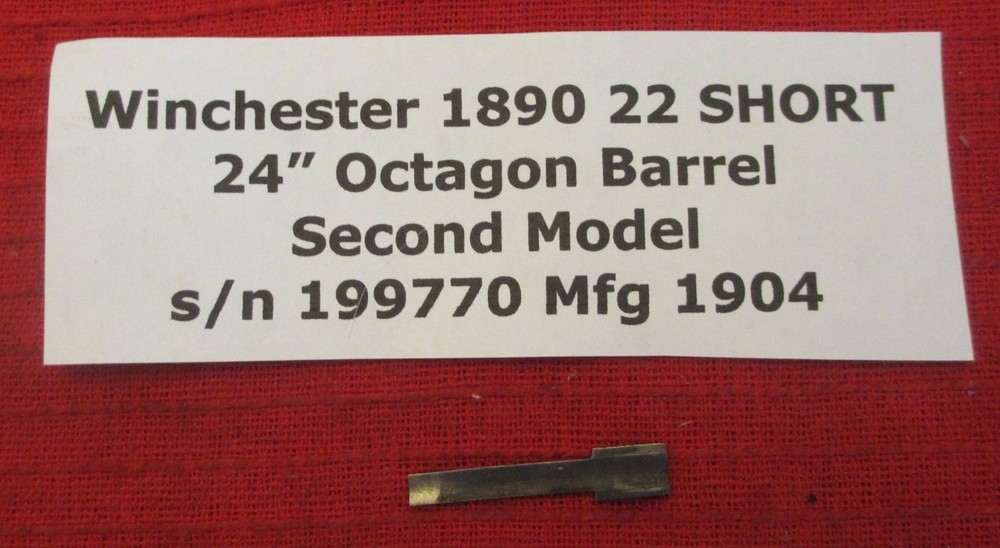 Winchester Model 1890 Outer Tube Friction Spring - c1904