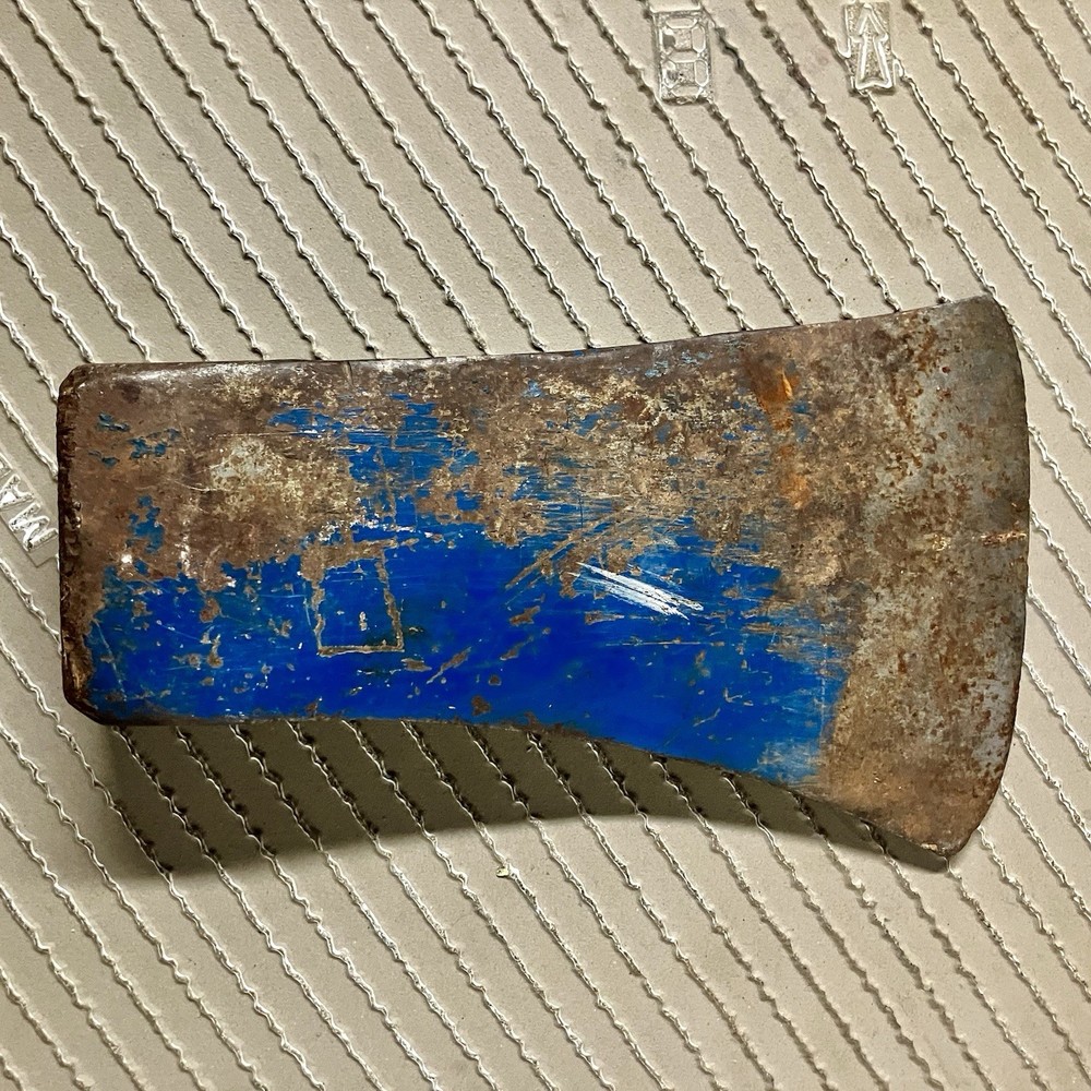 Possibly a Collins Axe Head Michigan Pattern Original Blue Paint