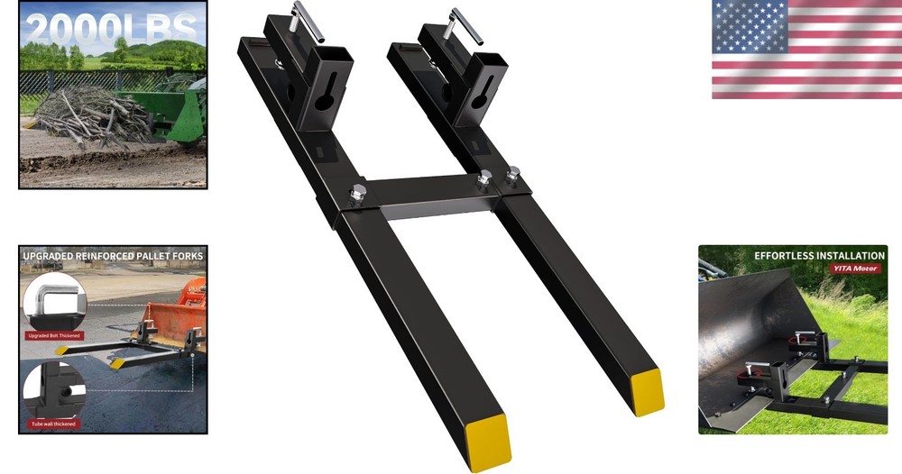 Adjustable Stabilizer Bar Pallet Forks-
