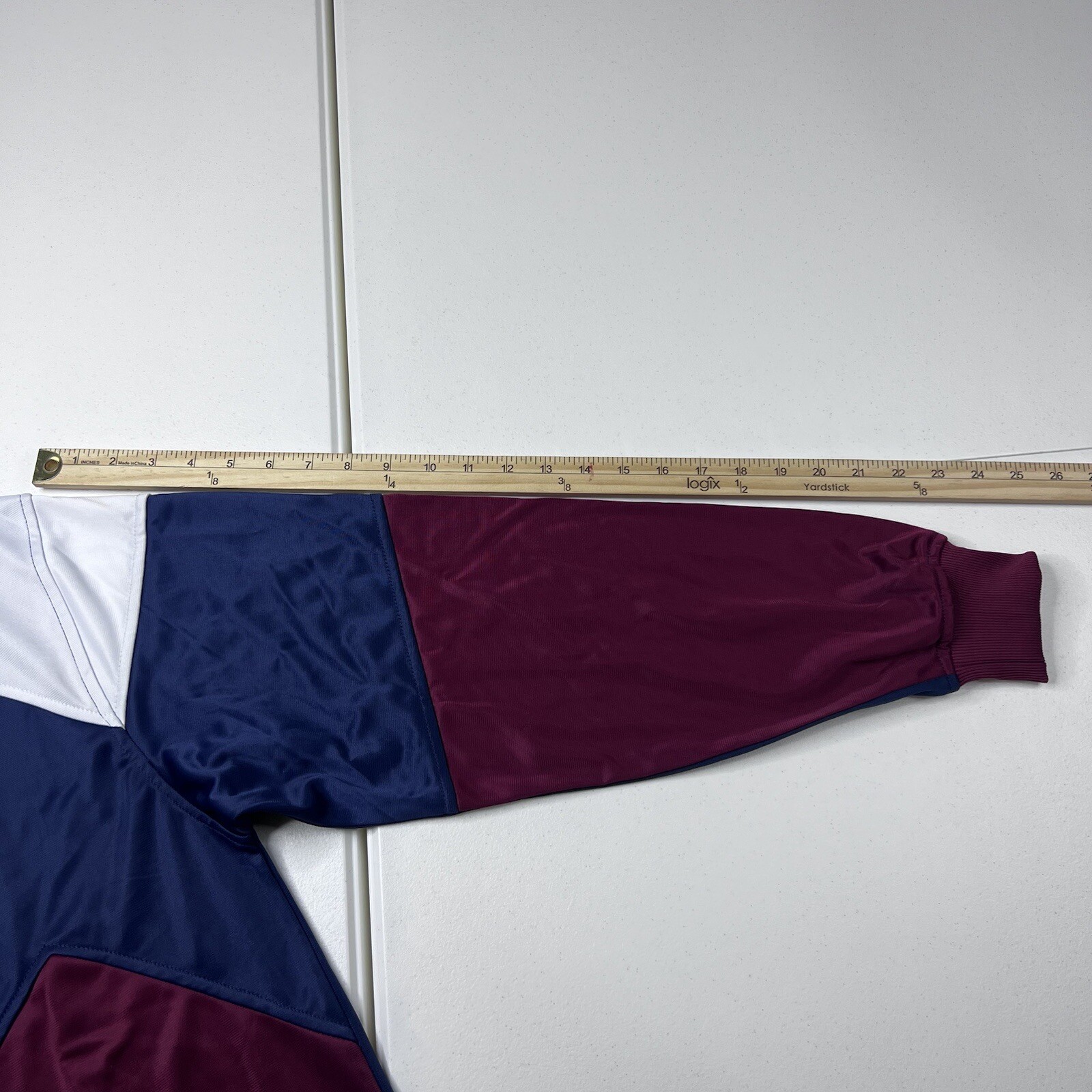 Montique International Track Jacket Maroon Blue White Men’s Size XL