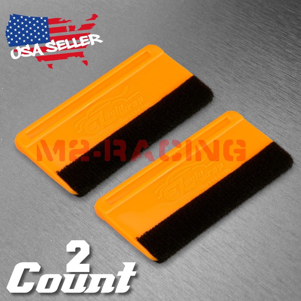 2x Mini Felt Edge Squeegee Scraper Vinyl Wrap Decal Sticker Application Car Tool
