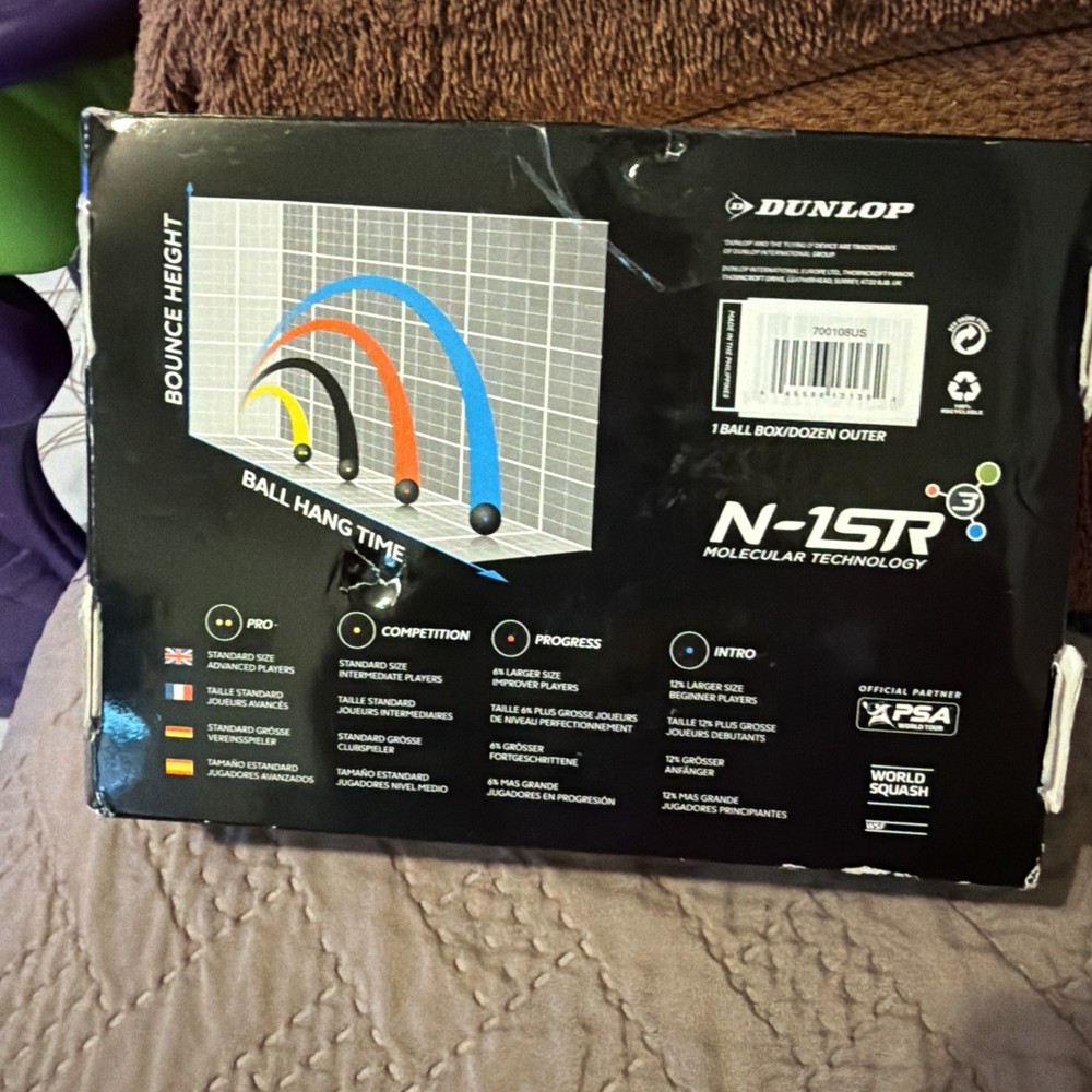 Dunlop Pro Double Yellow Dot Squash Balls (Dozen Pack)