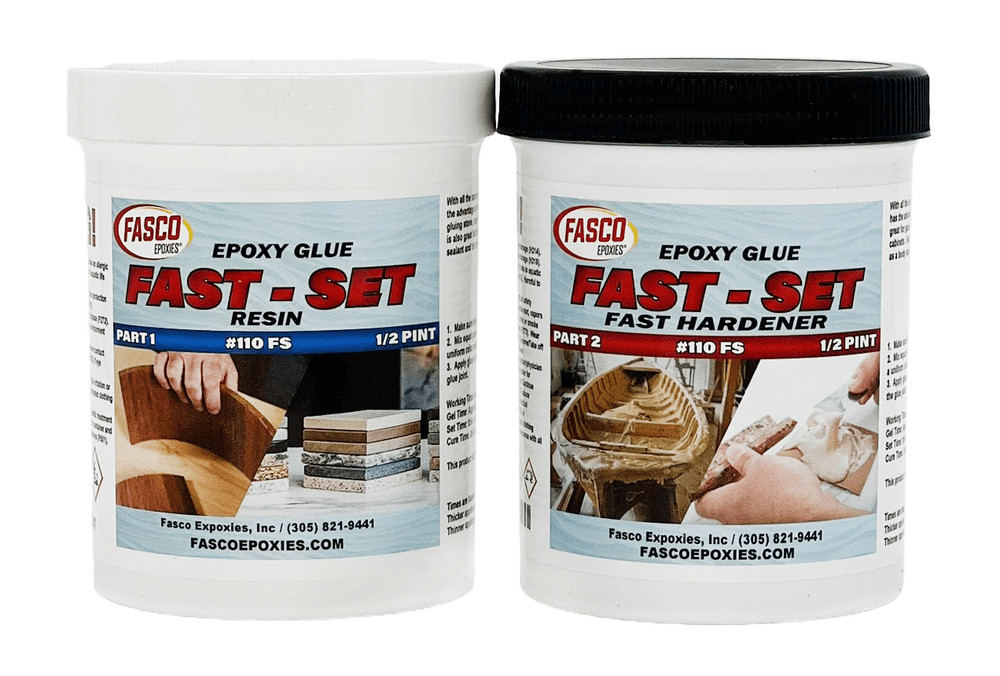Fasco Epoxies | #110 Epoxy Glue | Fast Set (Quart Kit)