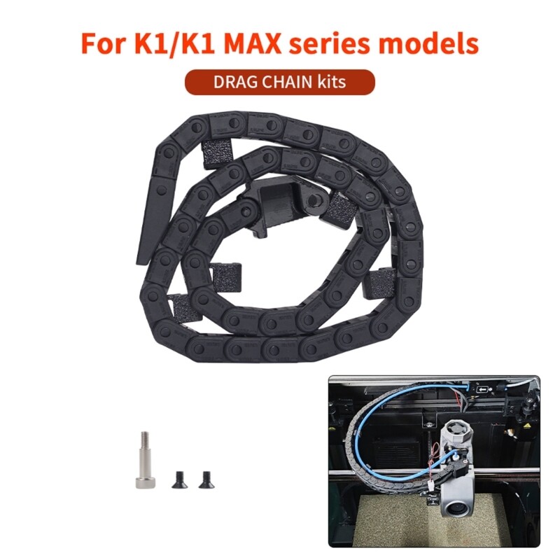 High Strength Flexible Drag Chain Set For 3D Printer Models Wear Resistant